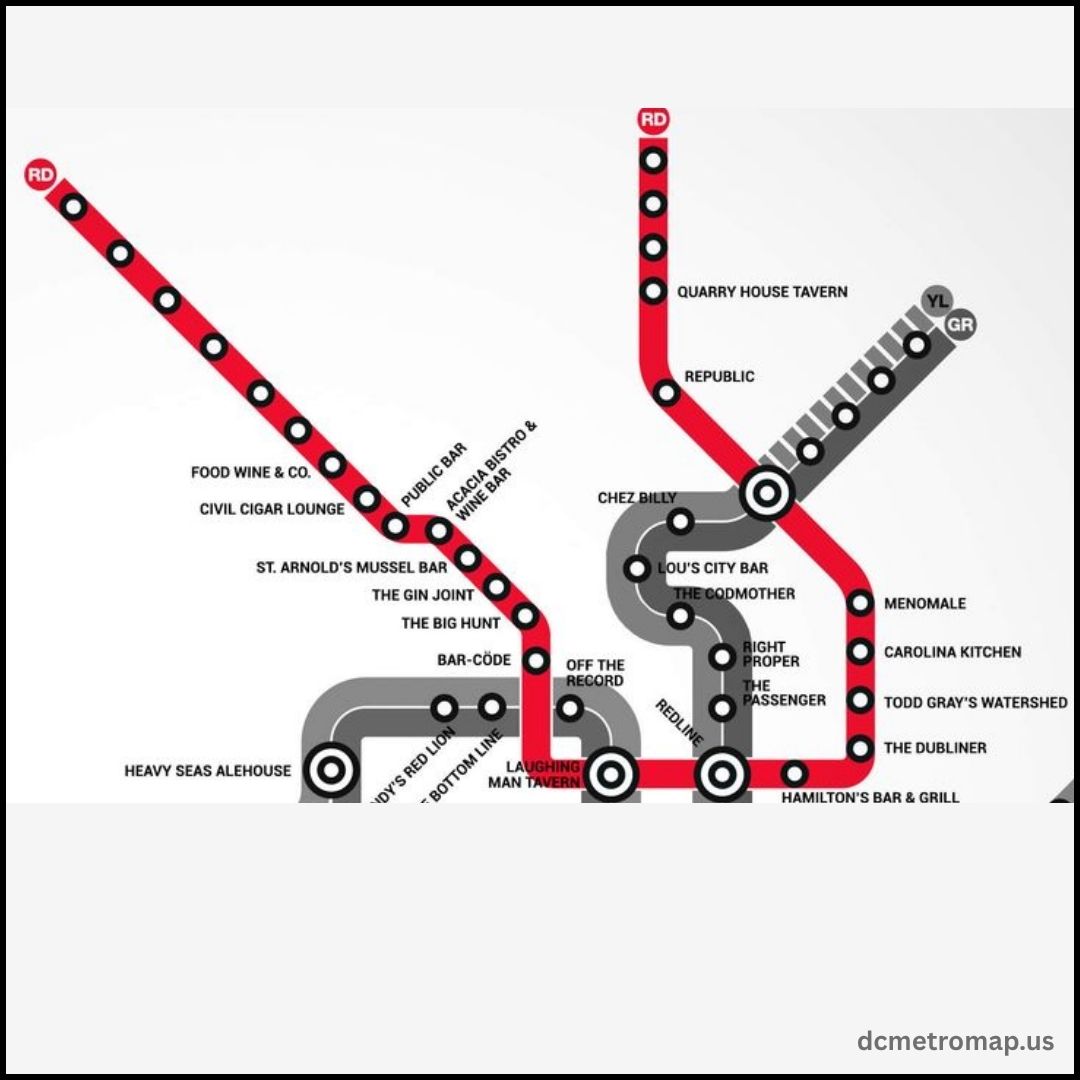 Red Line DC Metro Map